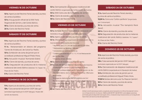 Image for the story: Aracena celebrates its XXIX Ham Fair on the weekends of October 16 to 18 and 23 to 25