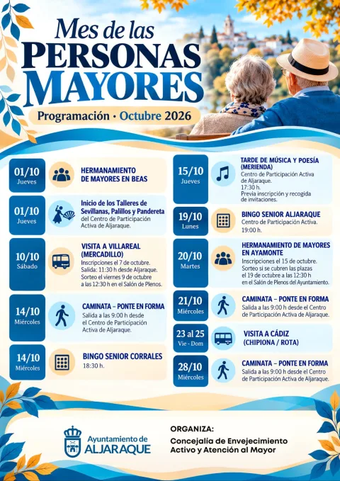 Image for the story: Aljaraque dedicates October to its seniors with workshops, walks and trips