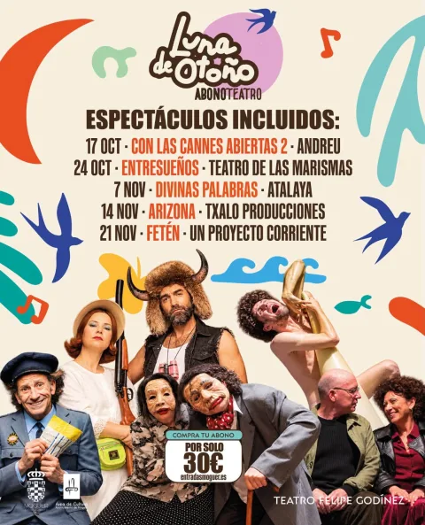Image for the story: Moguer presents Luna de Otoño with a pass for five works for 30 euros