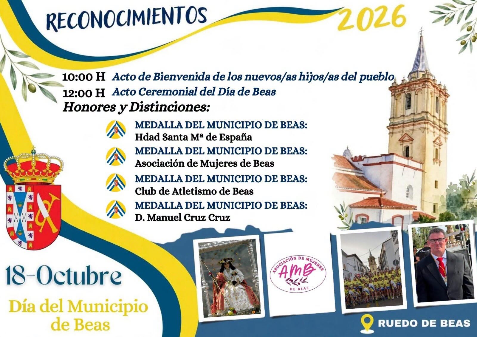 Imagen de la noticia: Beas concede sus honores 2026 y los entrega el domingo 18 en el Día de Beas